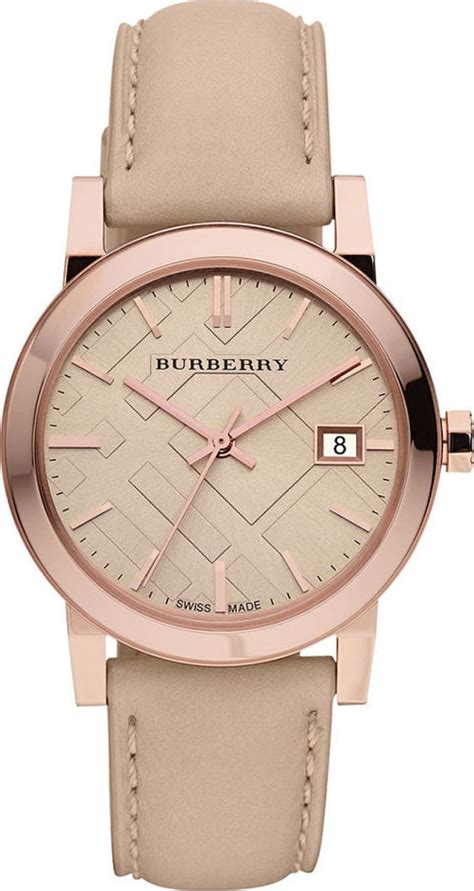 Burberry Women's Swiss Black Leather Strap Watch 25mm 